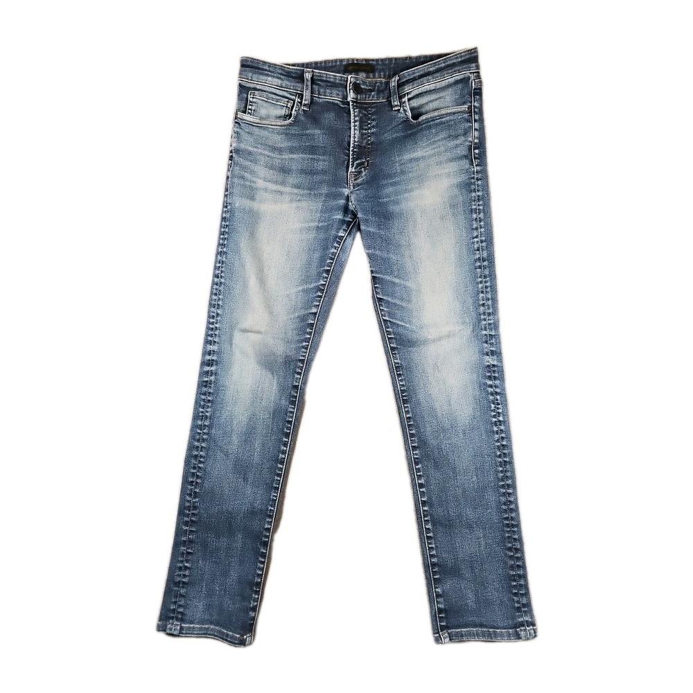 Uniqlo Skinny Tapered Low Rise Ultra Stretch Jeans Womens 32x28 Blue Denim
